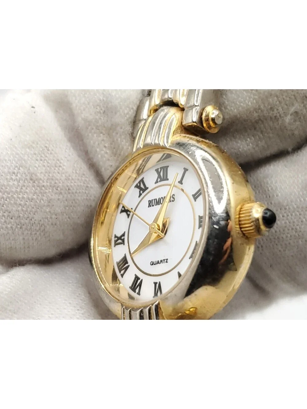 Rumours Quartz Watch New Battey Two-Tone White Dial 20mm